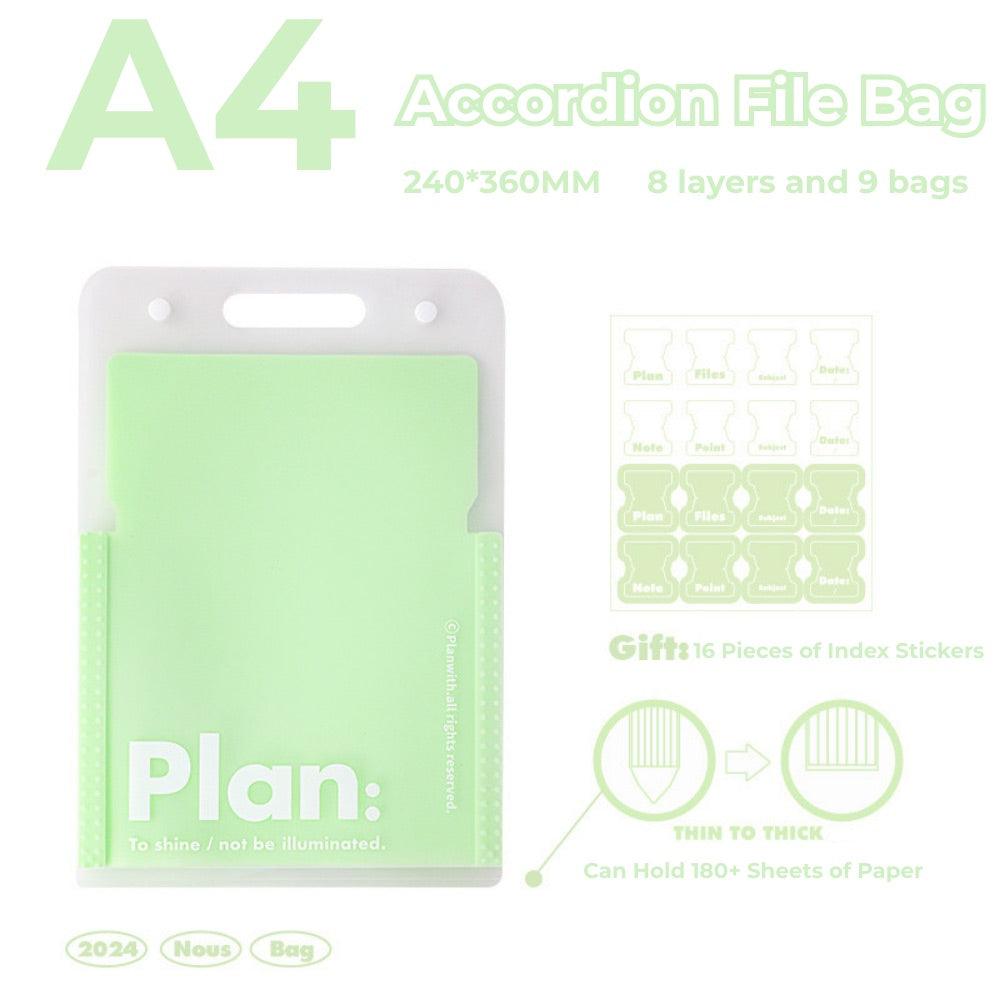NOUS A4 Accordion File Folder