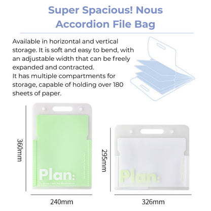 NOUS A4 Accordion File Folder