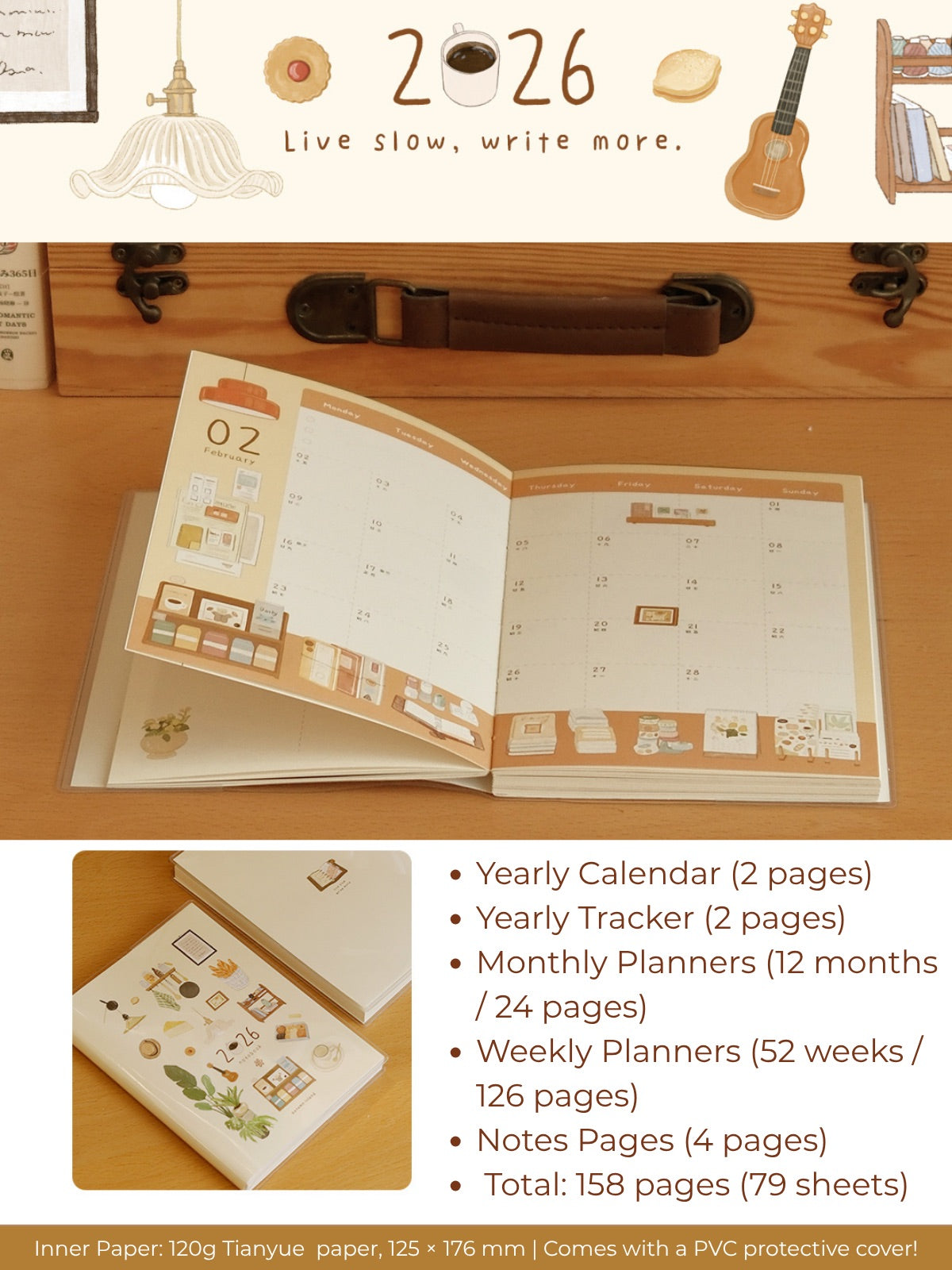 Original 2026 Beautiful Life B6 Illustrated Planner