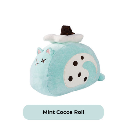 Original Creamy Swiss Roll Cat Plush Pillow