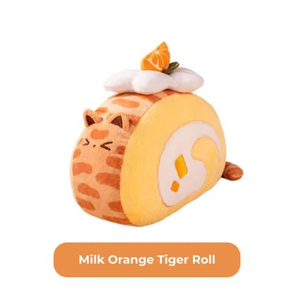 Original Creamy Swiss Roll Cat Plush Pillow