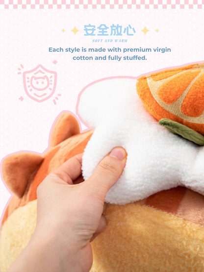 Original Creamy Swiss Roll Cat Plush Pillow