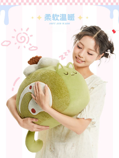 Original Creamy Swiss Roll Cat Plush Pillow