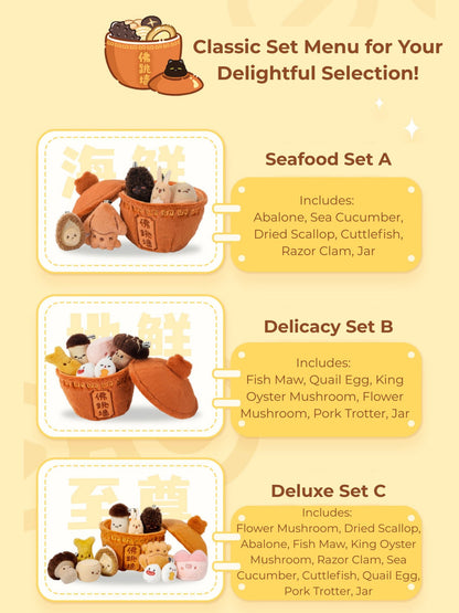 Original Fo Tiao Qiang Plush Charm Set