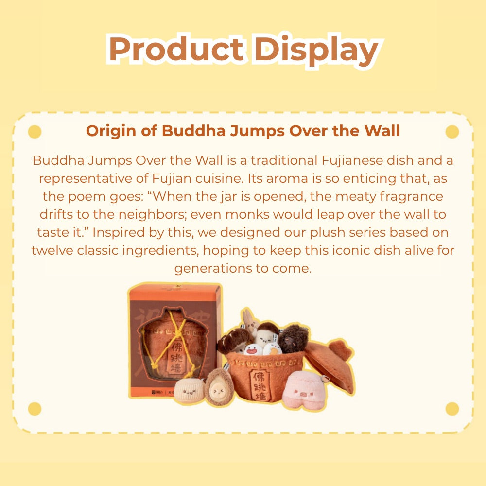 Original Fo Tiao Qiang Plush Charm Set