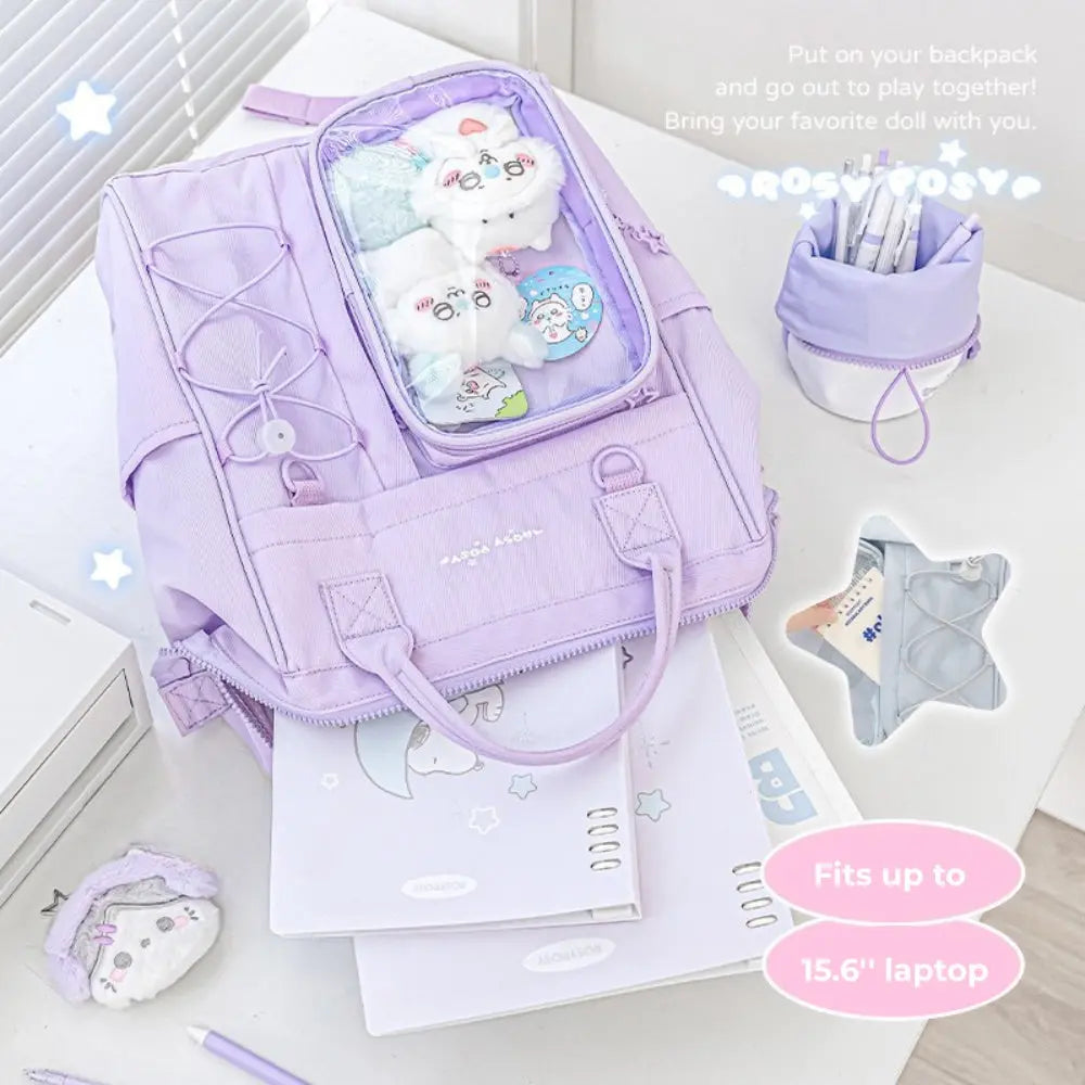Square Style Backpack Paracosm Large Capacity Square Backpack - ChicChoi