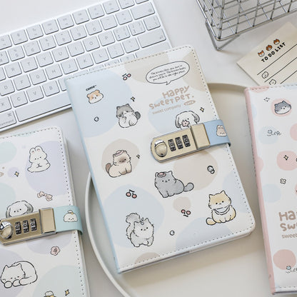Paws & Pages Lockable Private Journal – Full-Color Illustrated Notebook