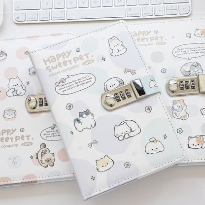Paws & Pages Lockable Private Journal – Full-Color Illustrated Notebook