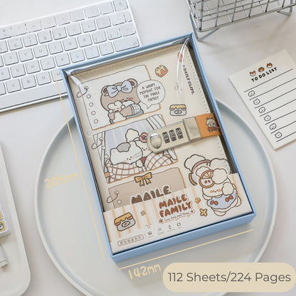 Paws & Pages Lockable Private Journal – Full-Color Illustrated Notebook