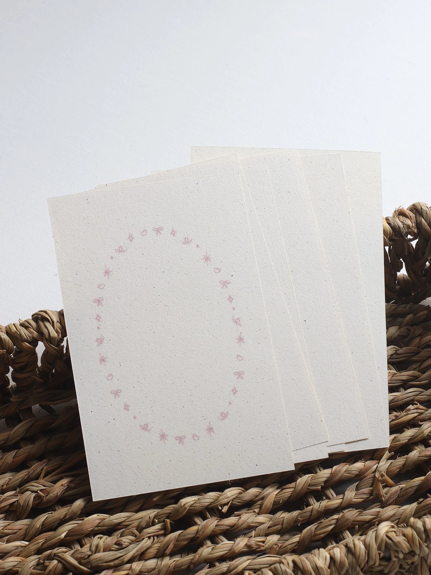 Minimalist Pink Celebration M5 Notepaper/Refill Pages – 8 Sheets