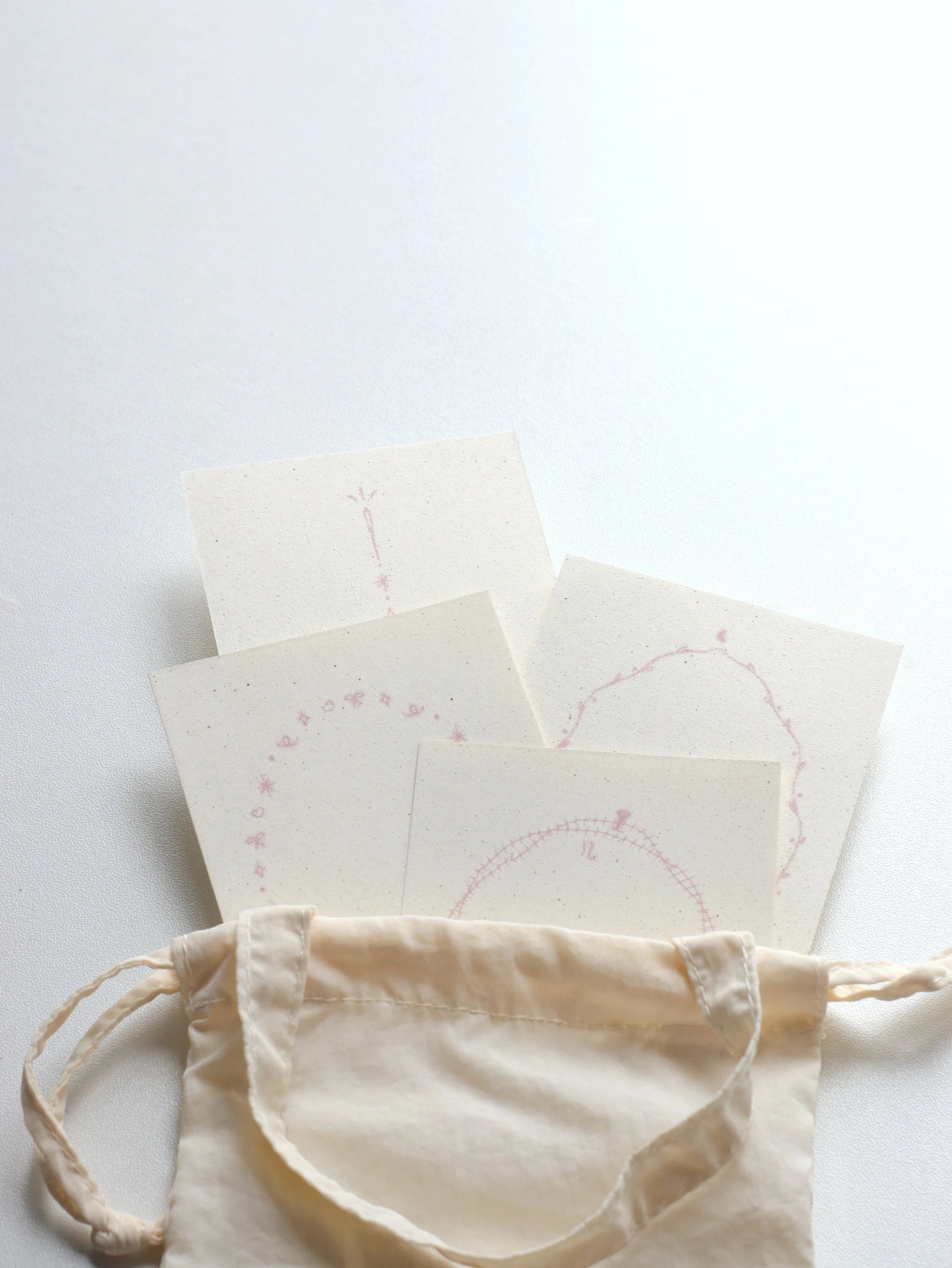 Minimalist Pink Celebration M5 Notepaper/Refill Pages – 8 Sheets