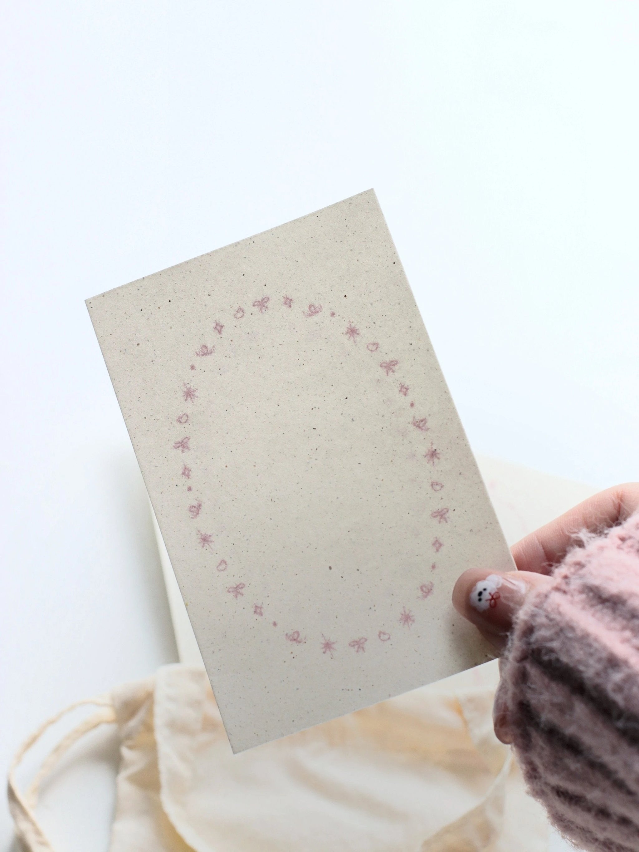 Minimalist Pink Celebration M5 Notepaper/Refill Pages – 8 Sheets