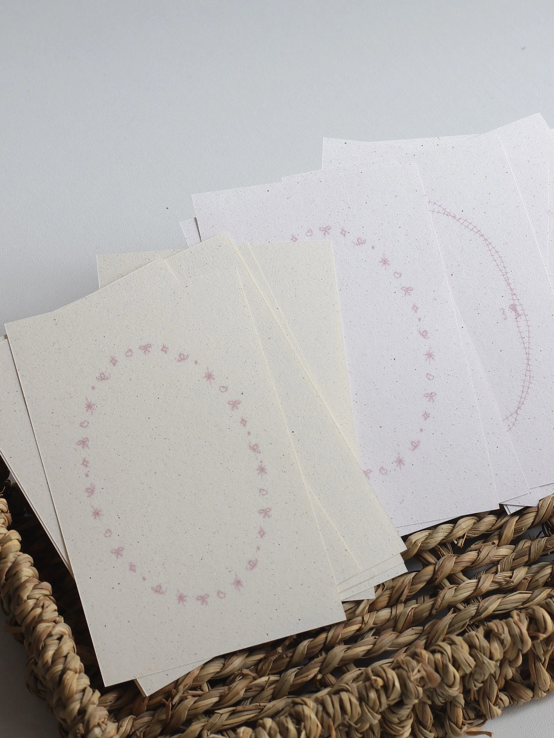 Minimalist Pink Celebration M5 Notepaper/Refill Pages – 8 Sheets