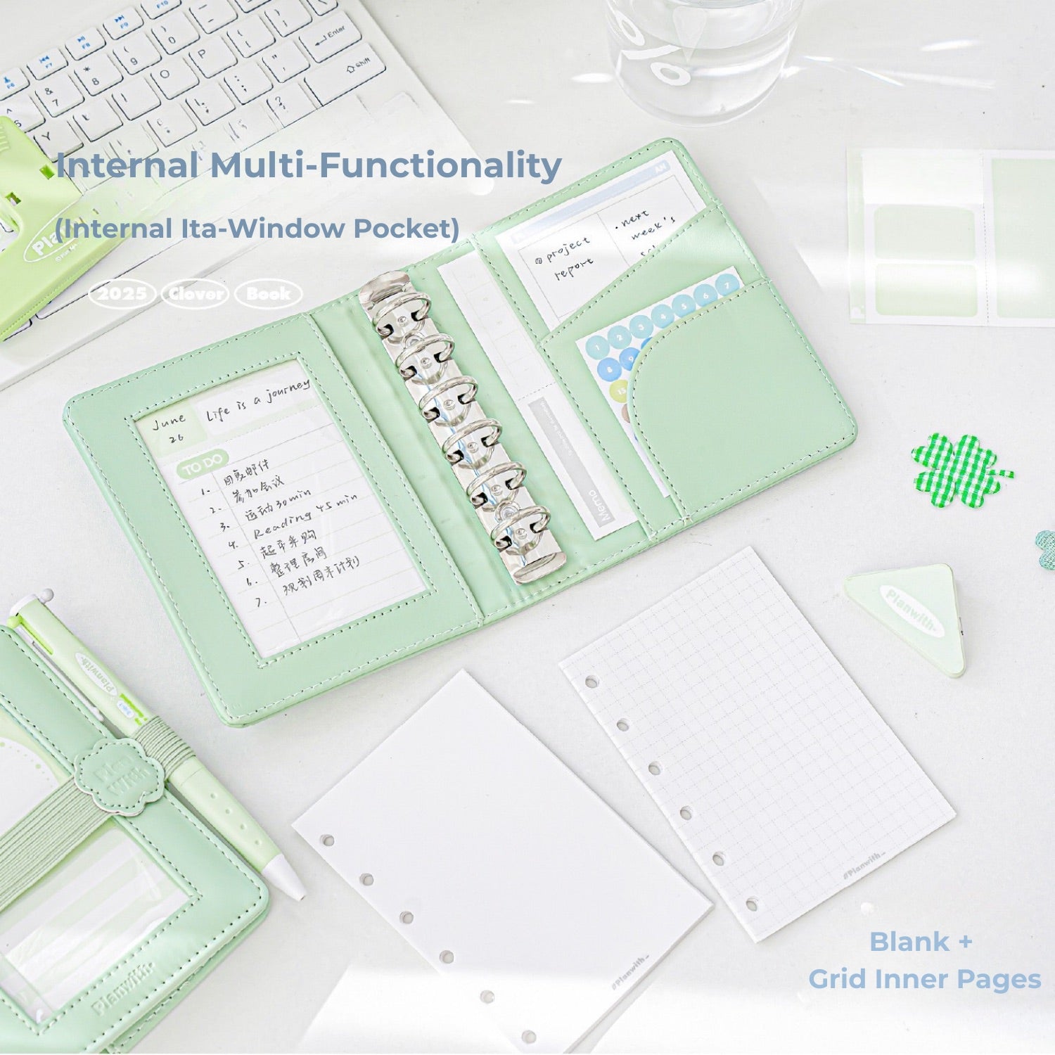 PlanPlan A7 Leather Ita Window Notebook