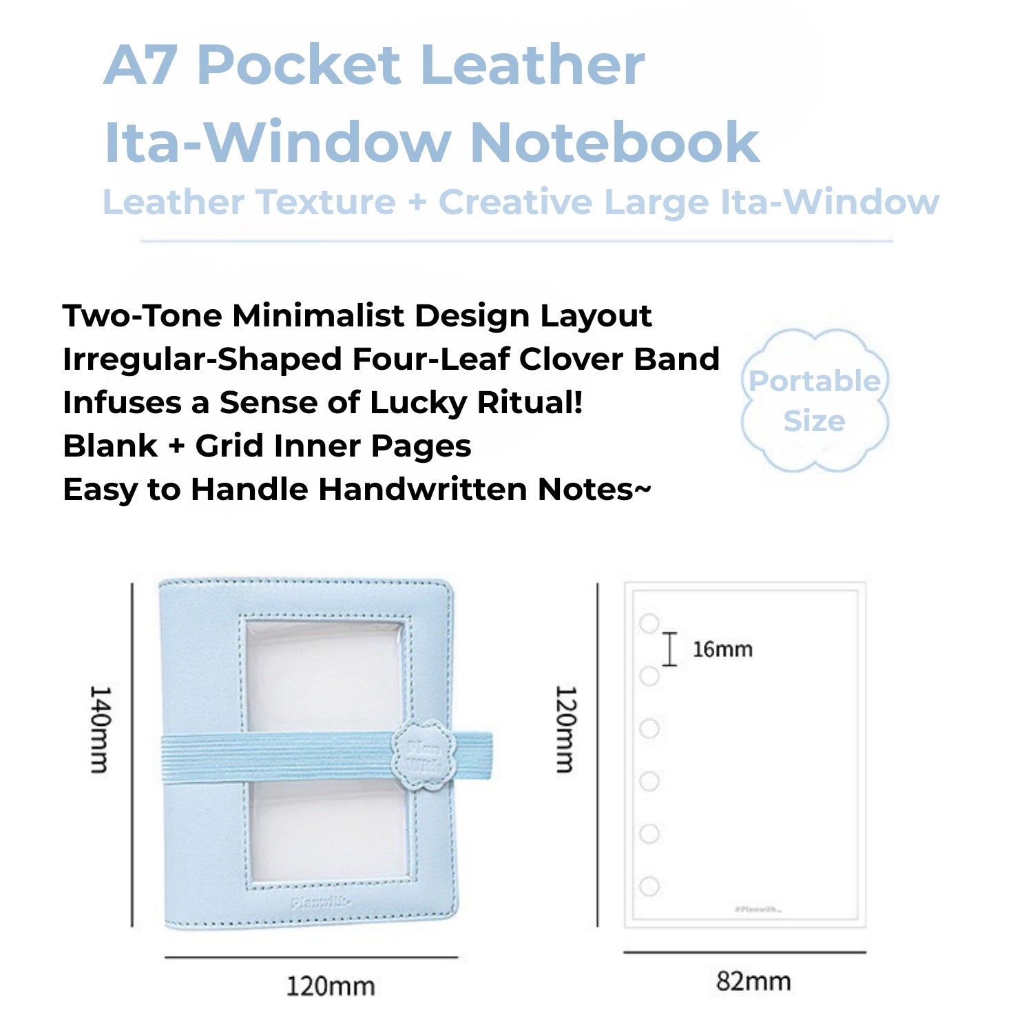 PlanPlan A7 Leather Ita Window Notebook