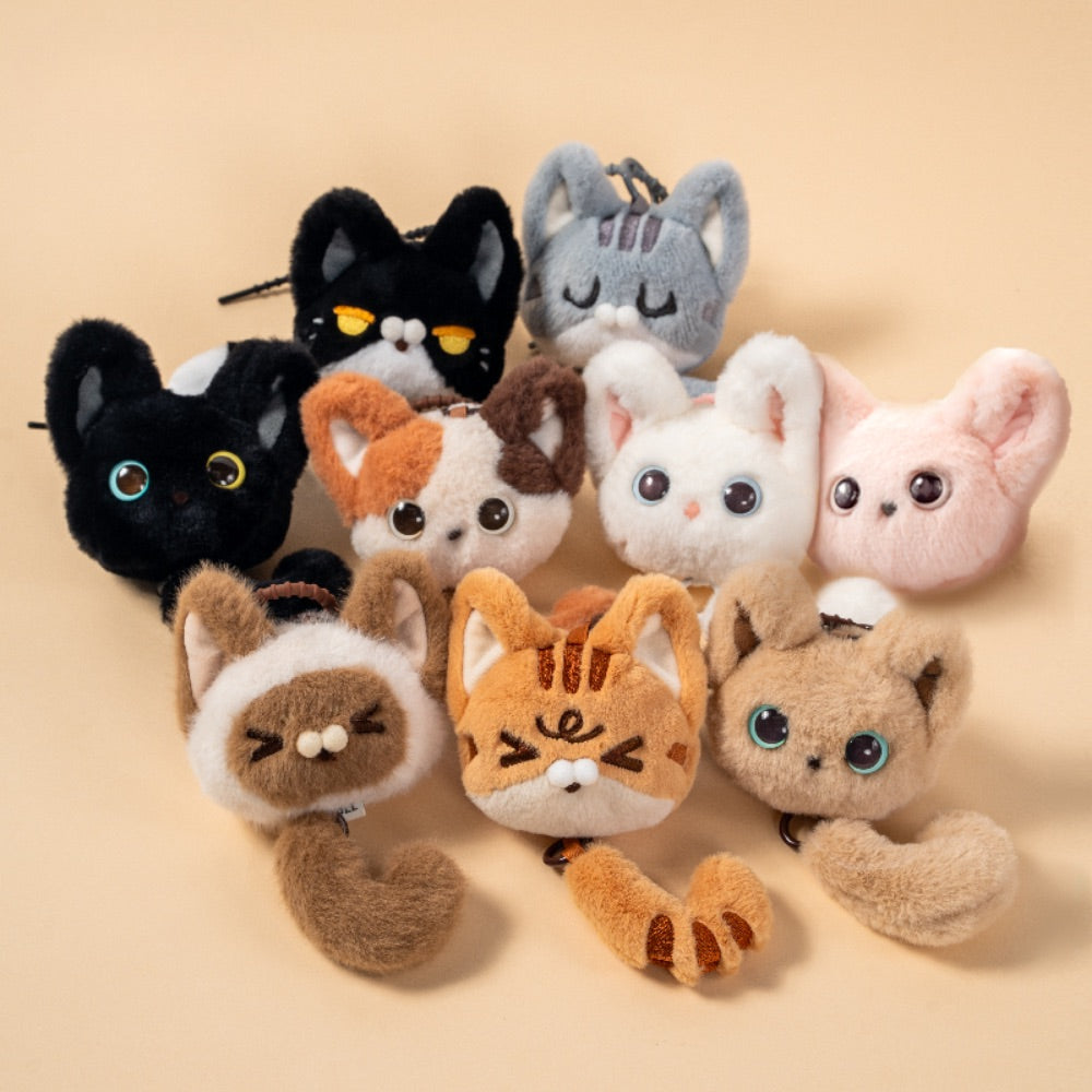 Original Plush Cat Head & Tail Charm Set
