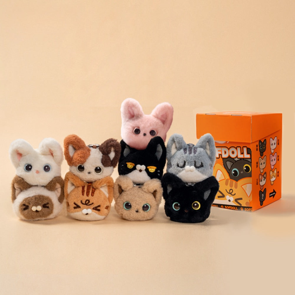 Original Plush Cat Head & Tail Charm Set