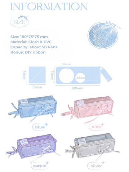 Prism Ballet Ribbon Pencil Pouch – Sparkly Ita-Style Storage Bag