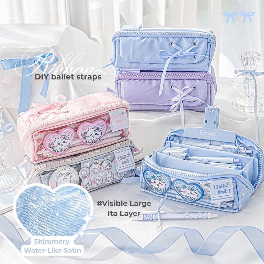 Prism Ballet Ribbon Pencil Pouch – Sparkly Ita-Style Storage Bag