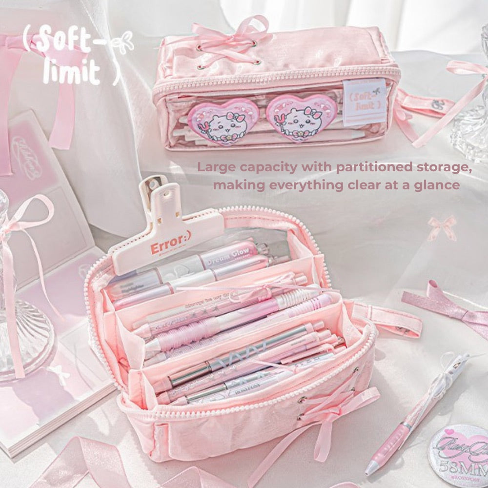 Prism Ballet Ribbon Pencil Pouch – Sparkly Ita-Style Storage Bag