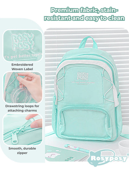 Transparent Window Large Capacity 2 Bags In 1 Detachable Backpack