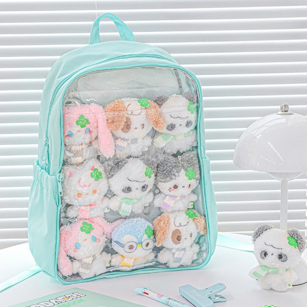 Transparent Window Large Capacity 2 Bags In 1 Detachable Backpack