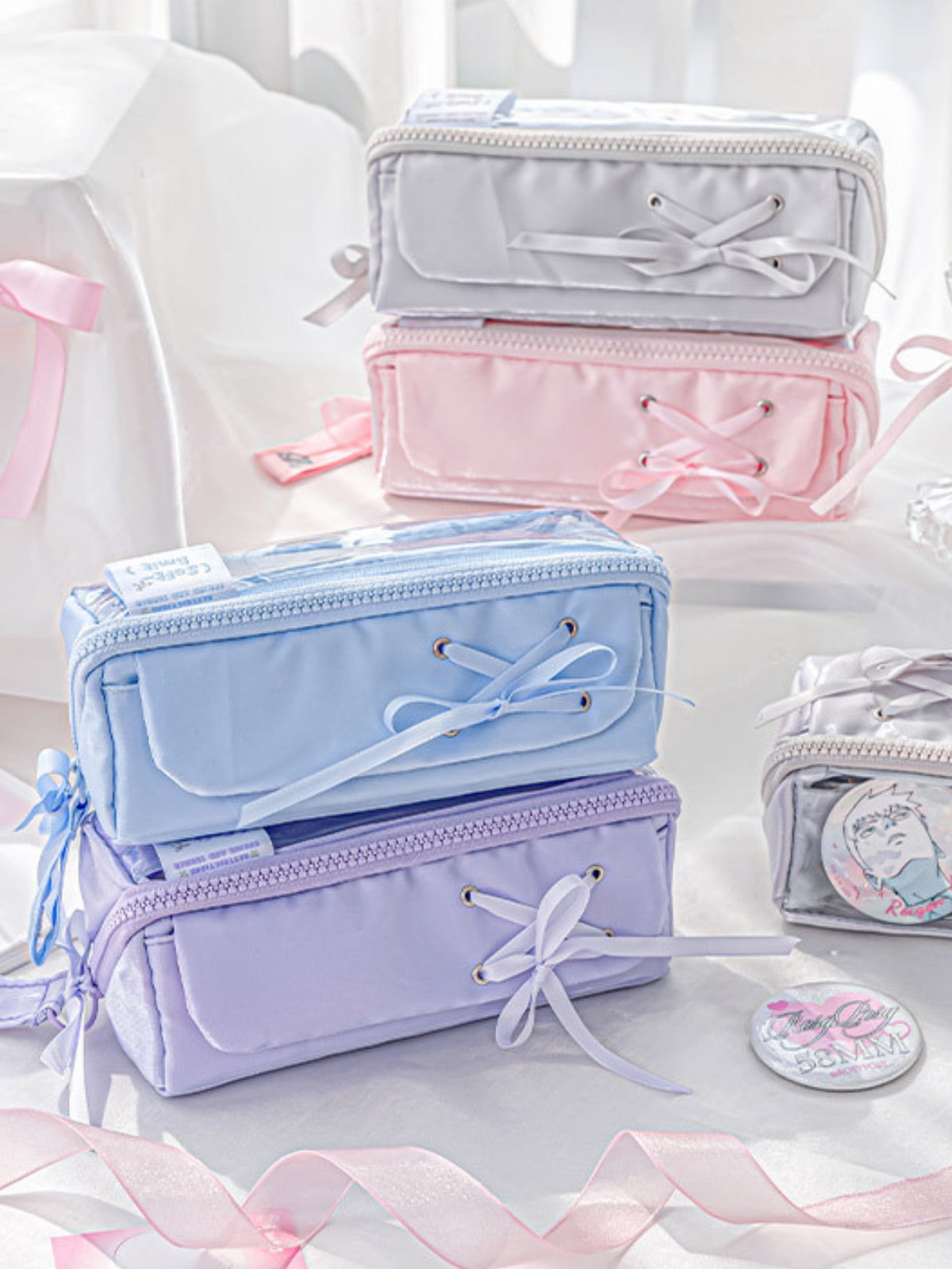 Prism Ballet Ribbon Pencil Pouch – Sparkly Ita-Style Storage Bag