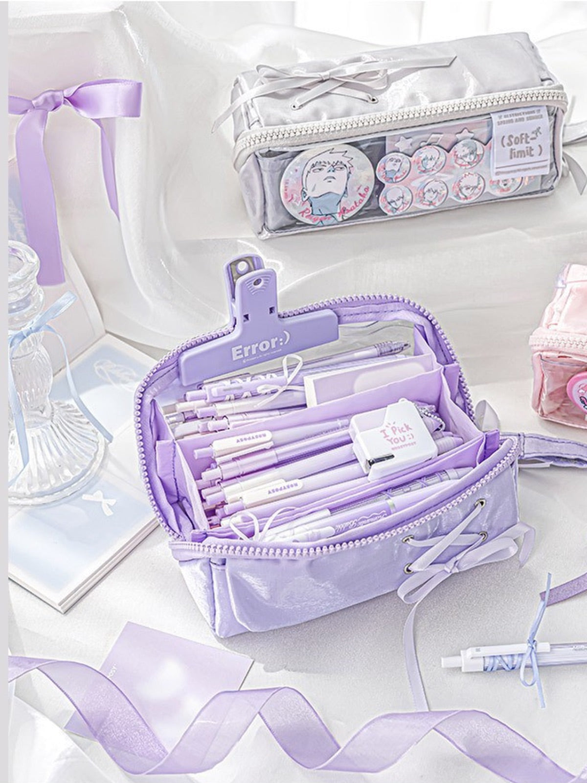 Prism Ballet Ribbon Pencil Pouch – Sparkly Ita-Style Storage Bag