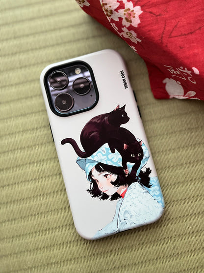 Shrine Girl Double Layer Film Shell Phone Case