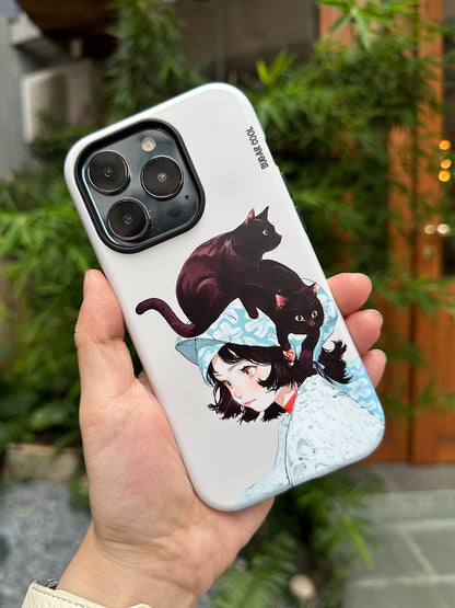 Shrine Girl Double Layer Film Shell Phone Case