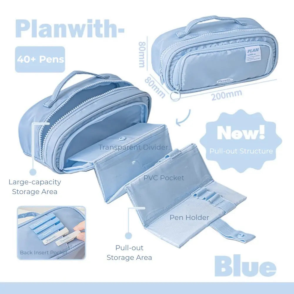 Retractable Pencil Case – Waterproof Large Capacity