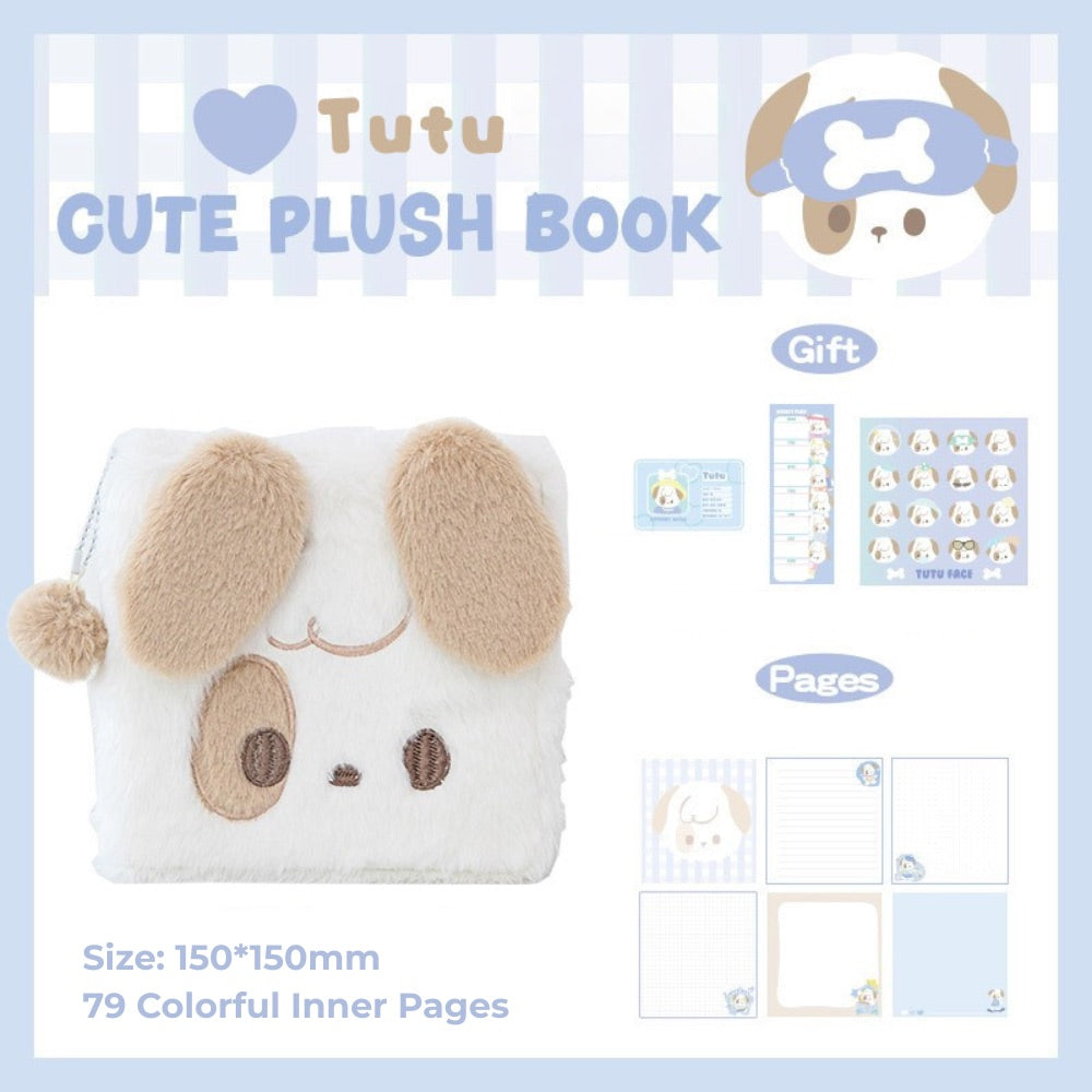 SnugglePals Plush Notebook – Cute Kittens & Puppies Edition