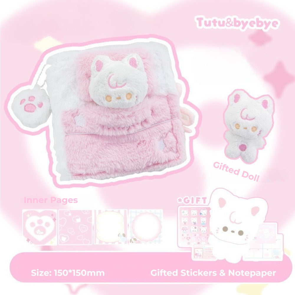 SnugglePals Plush Notebook – Cute Kittens & Puppies Edition