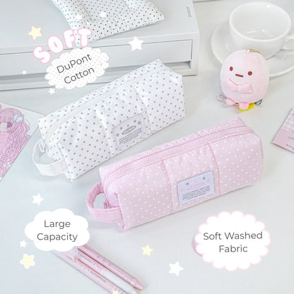 Soft Spot Puffy Pencil Case with Hand Strap