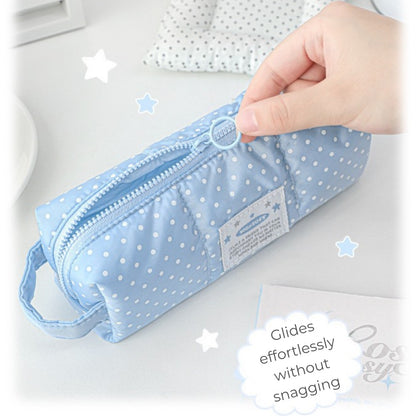 Soft Spot Puffy Pencil Case with Hand Strap