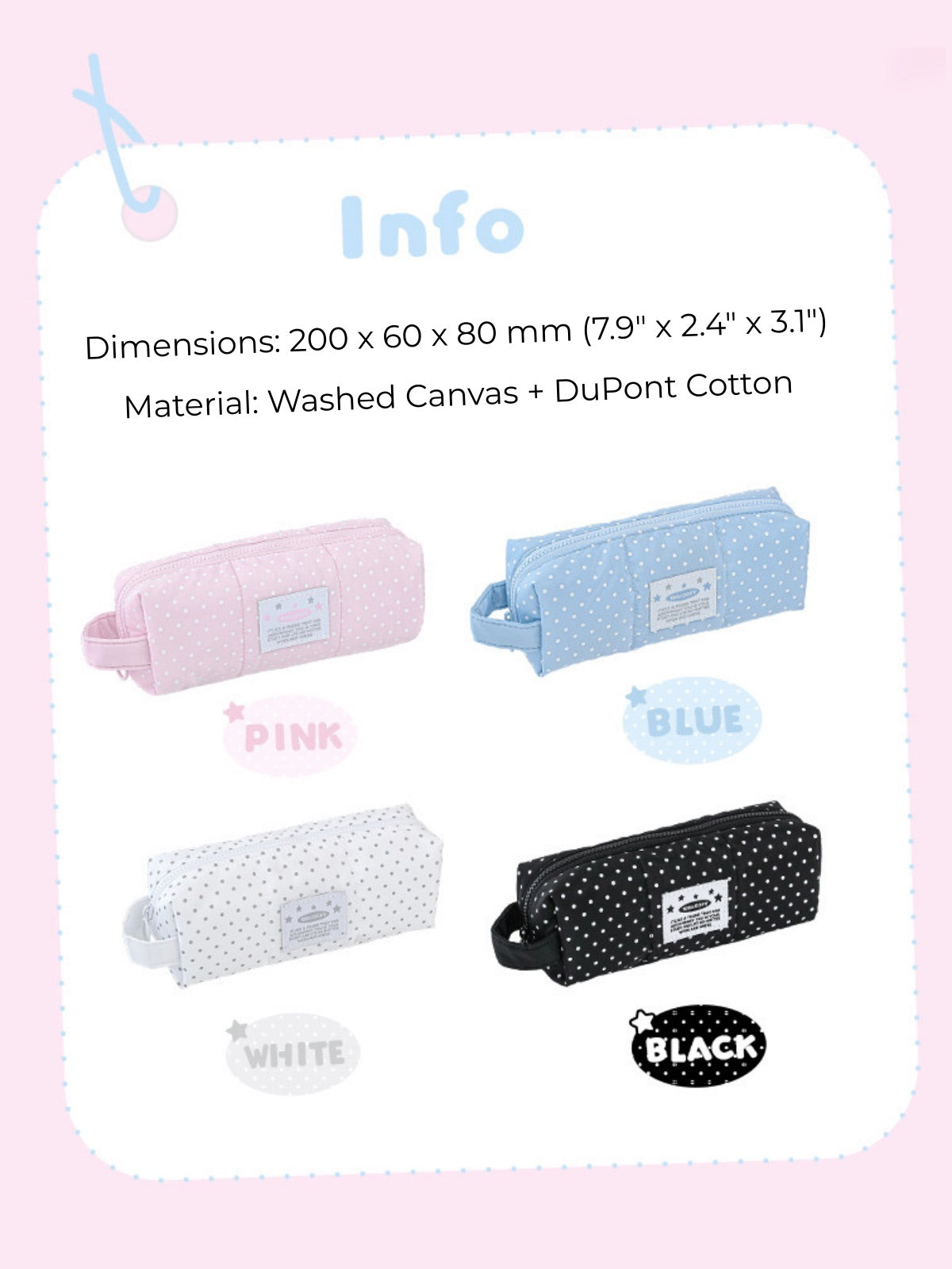 Soft Spot Puffy Pencil Case with Hand Strap