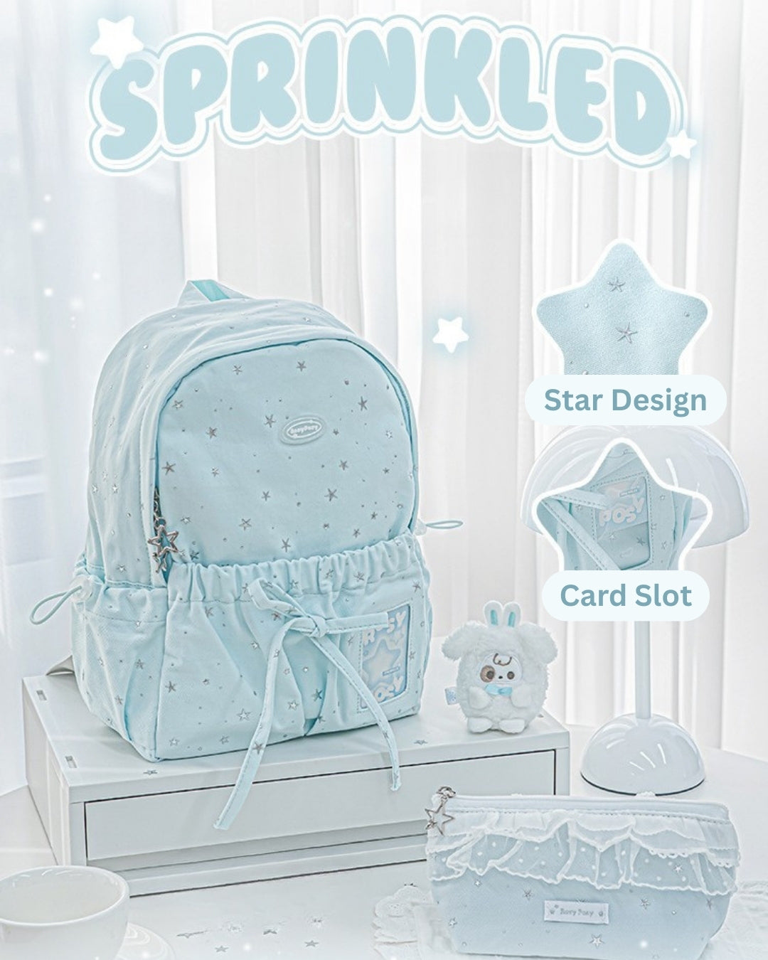 Star Accent Lightweight Daypack for School & Commute