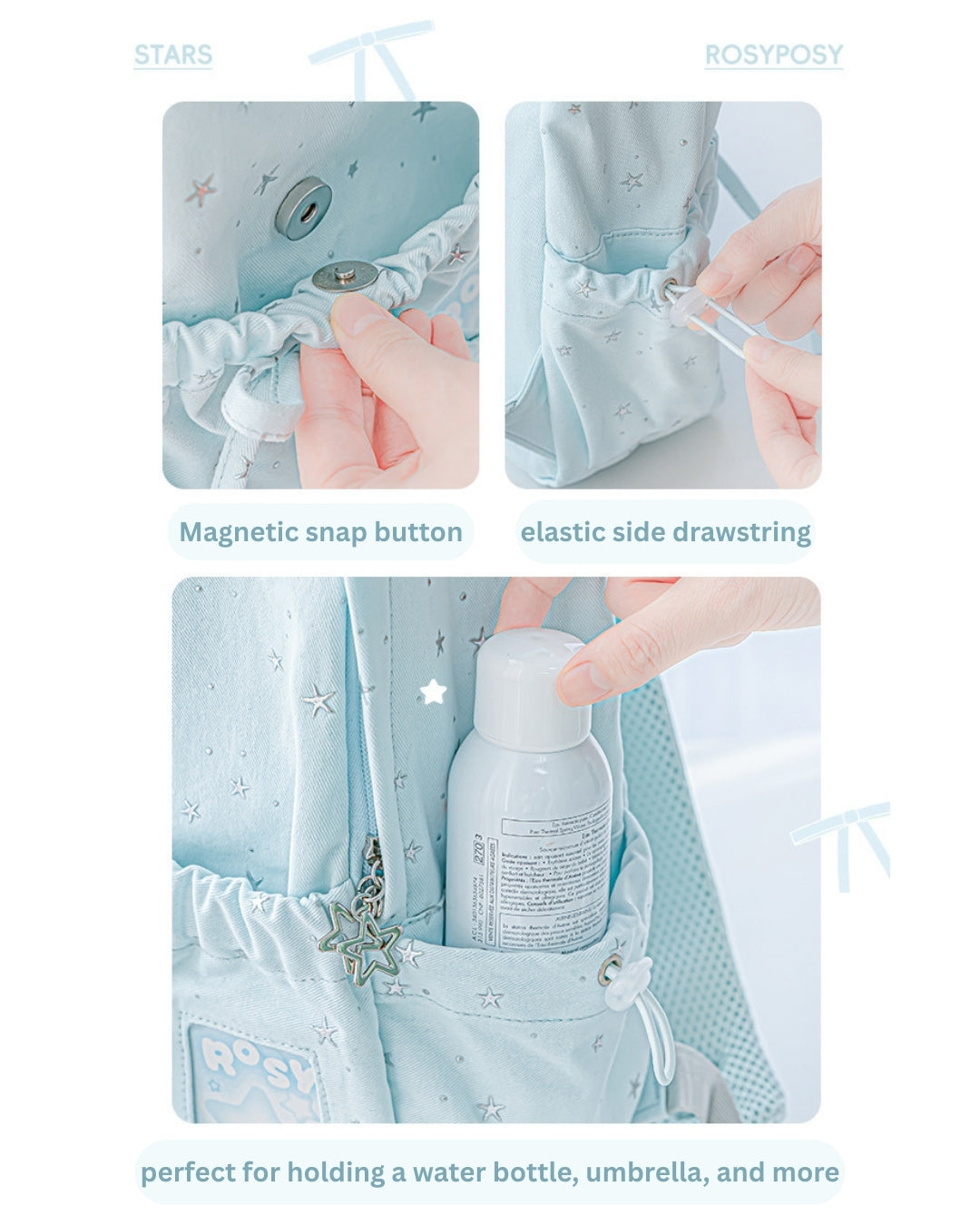 Star Accent Lightweight Daypack for School & Commute