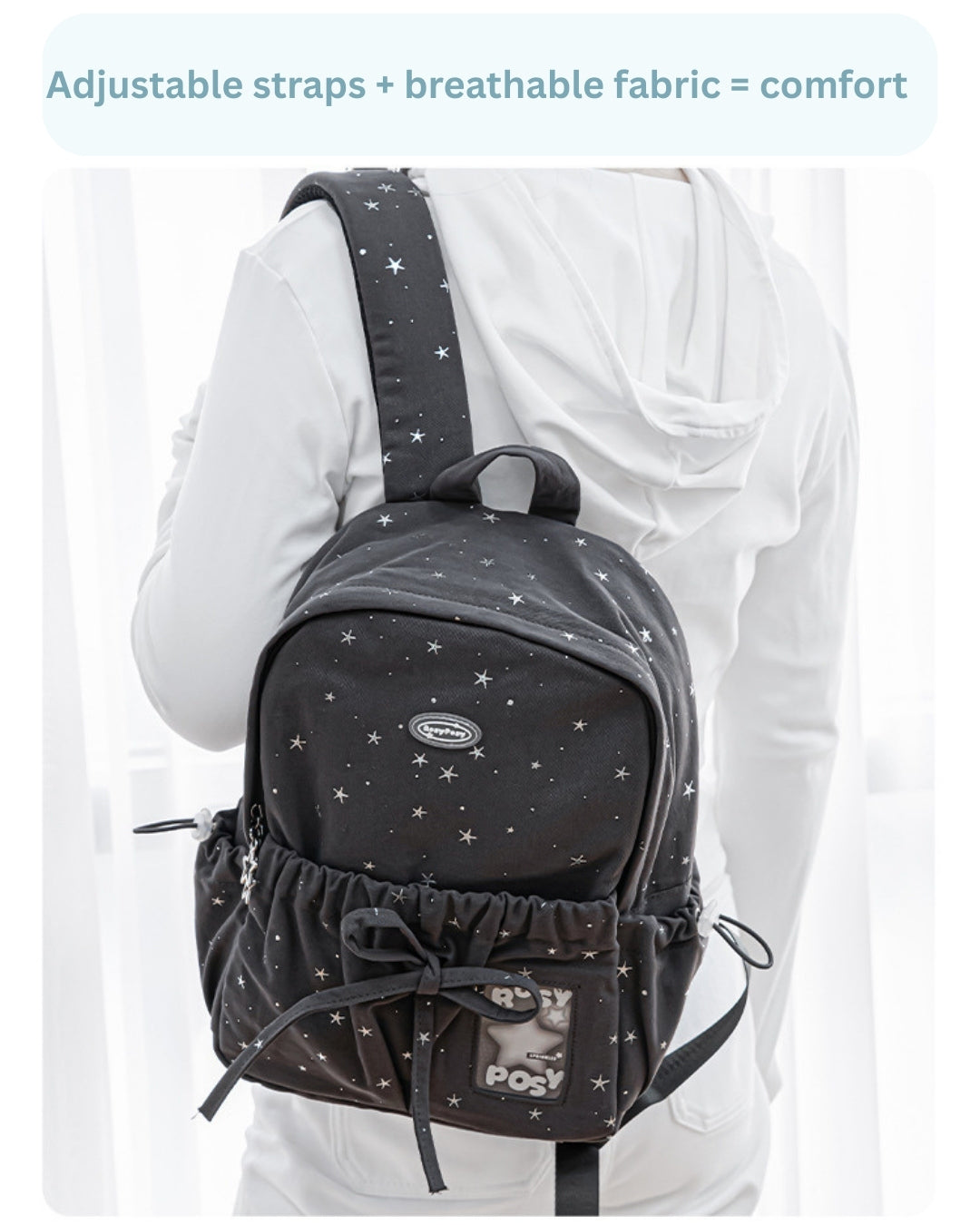 Star Accent Lightweight Daypack for School & Commute