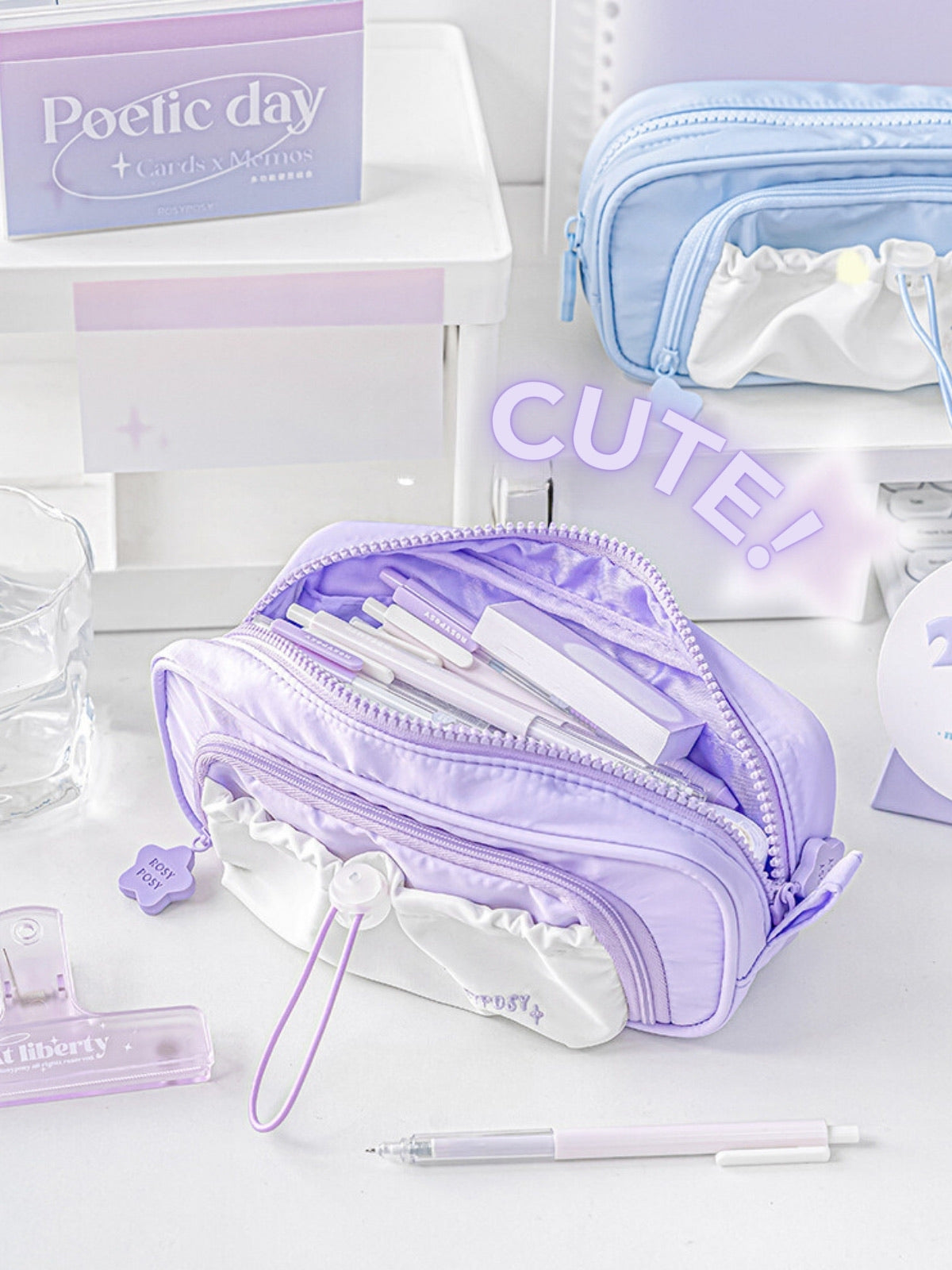 Star Series Large Capacity Drawstring Pencil Case