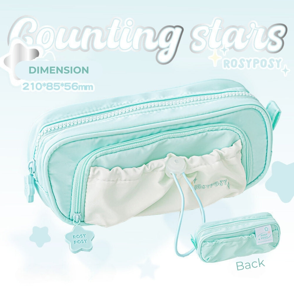 Star Series Large Capacity Drawstring Pencil Case