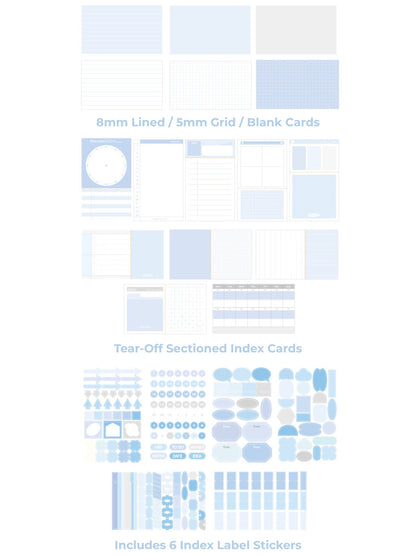 Useful Index Card Set – 144 Notes with Matching Tabs for Study & Work