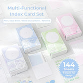 Useful Index Card Set – 144 Notes with Matching Tabs for Study & Work ChicChoi