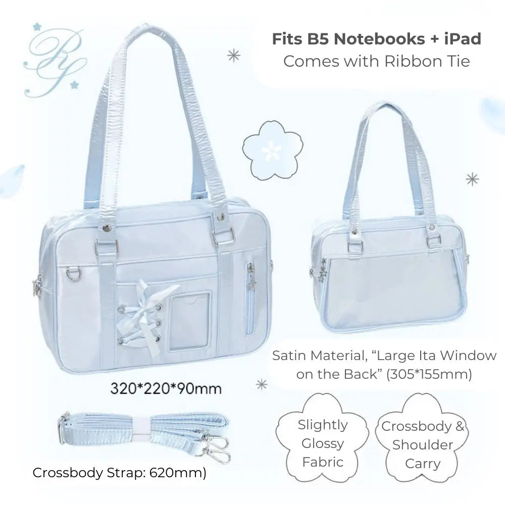 Balletcore Japanese Style Crossbody Shoulder JK Ita Bag - ChicChoi Balletcore Japanese Style Crossbody Shoulder JK Ita Bag - ChicChoi