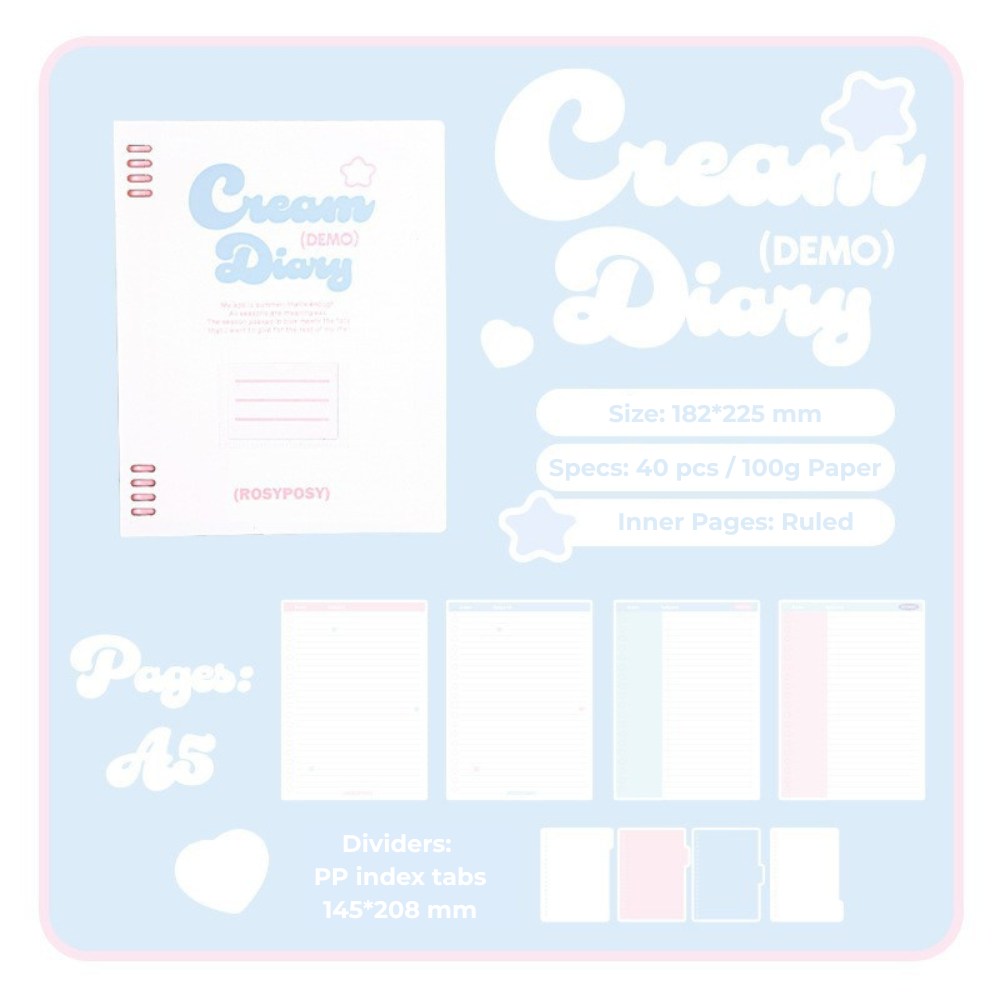 Cream-Colored B5 Loose-Leaf Notebooks