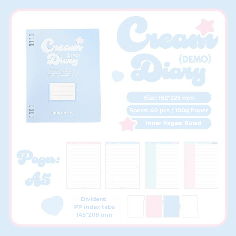 Cream-Colored B5 Loose-Leaf Notebooks