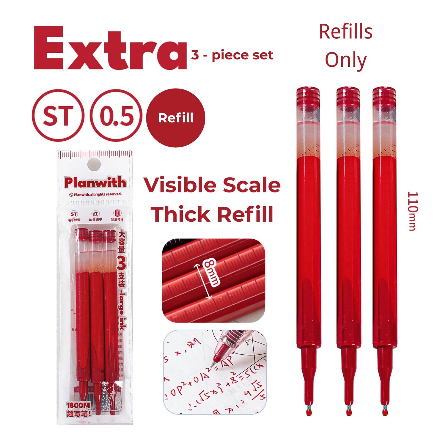 Lucky Clover Mega Ink 0.5mm Gel Pen – Smooth, Long-Lasting Click Pen