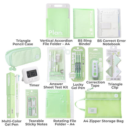 Lucky Green Stationery Gift Set - All-in-One School Supplies