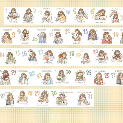 One Meal a Day Washi Tapes - Original PET & Washi Designs