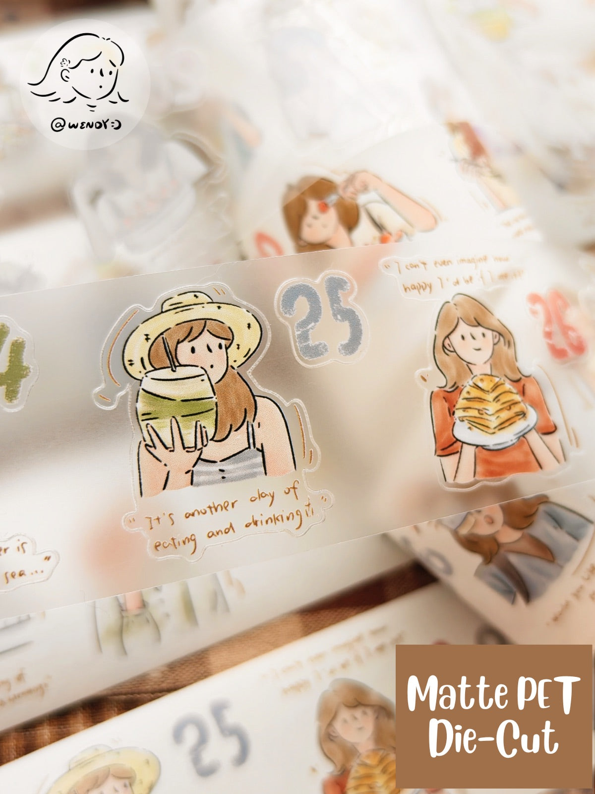 One Meal a Day Washi Tapes - Original PET & Washi Designs